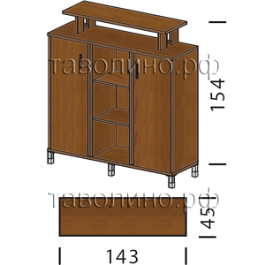 Борн (Born) КМП-011 | Шкаф средний широкий закрытый 143х45х154