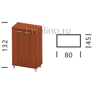 Квадро (Kvadro) КВ42з | Шкаф для руководителя средний 80х45х132