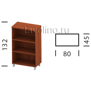 Квадро (Kvadro) КВ43 | Средний стеллаж для руководителя 80х45х132