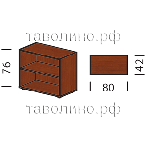 Танго Люкс ШД53 | Модуль низкого открытого шкафа 80х42х76
