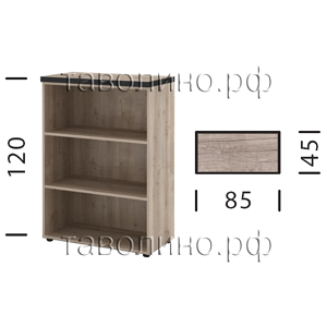 Торр (Torr) ШС 85 | Стеллаж для руководителя средней высоты 85х45х120 (дуб каньон, венге магия)
