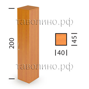 Эрго Ш62-04 Rз/Lз | Шкаф закрытый (с глухой дверцей) узкий 40х45х200