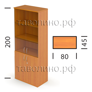Эрго Ш64Тз | Шкаф со стеклом 80х45х200