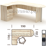 Стол офисный угловой SIMPLE КМП-004