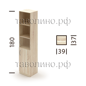 Симпл (Simple) SR-5U.2 L/R | Шкаф узкий со стеклянной дверью, 77х37х180 см - купить в Санкт-Петербурге