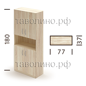 Симпл (Simple) SR-5W.4 | Шкаф с двумя парами дверей, 77х37х180 см